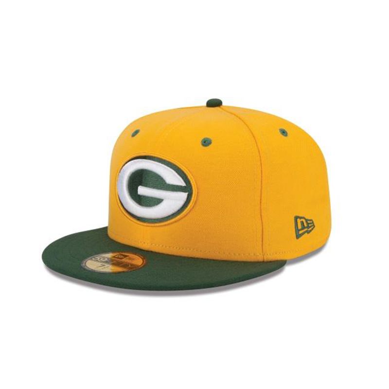 NFL Green Bay Packers 2tone 59Fifty Fitted (WAH9790) - Yellow New Era Caps